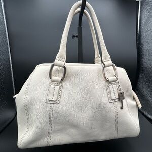 Small Fossil Pebbled Leather Handbag